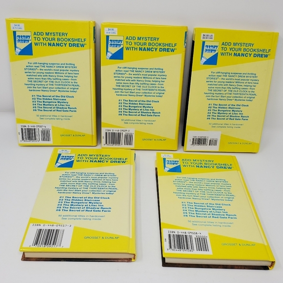 Lot of 5 Nancy Drew Books #2, 7, 8, 9, 17 - Picture 8 of 8